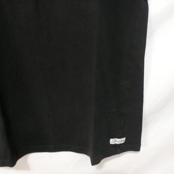 CALVIN KLEIN - Cotton Stretch | medium | Classic Black Crew Neck T-Shirt - Picture 7 of 13